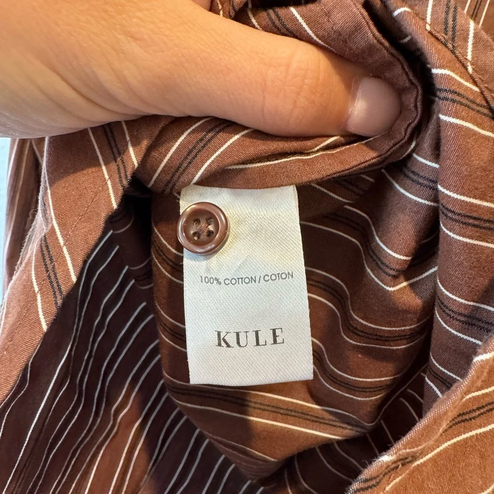 Kule Women’s Brown Striped Button-Up Shirt - Picture 4 of 4